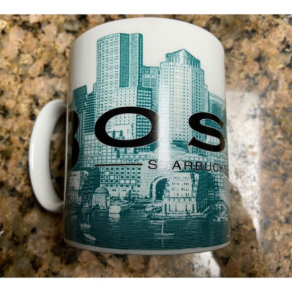 Nice BOSTON Bean Town 2002 Skyline Series STARBUCKS Coffee Mug MINTY - Picture 1 of 10
